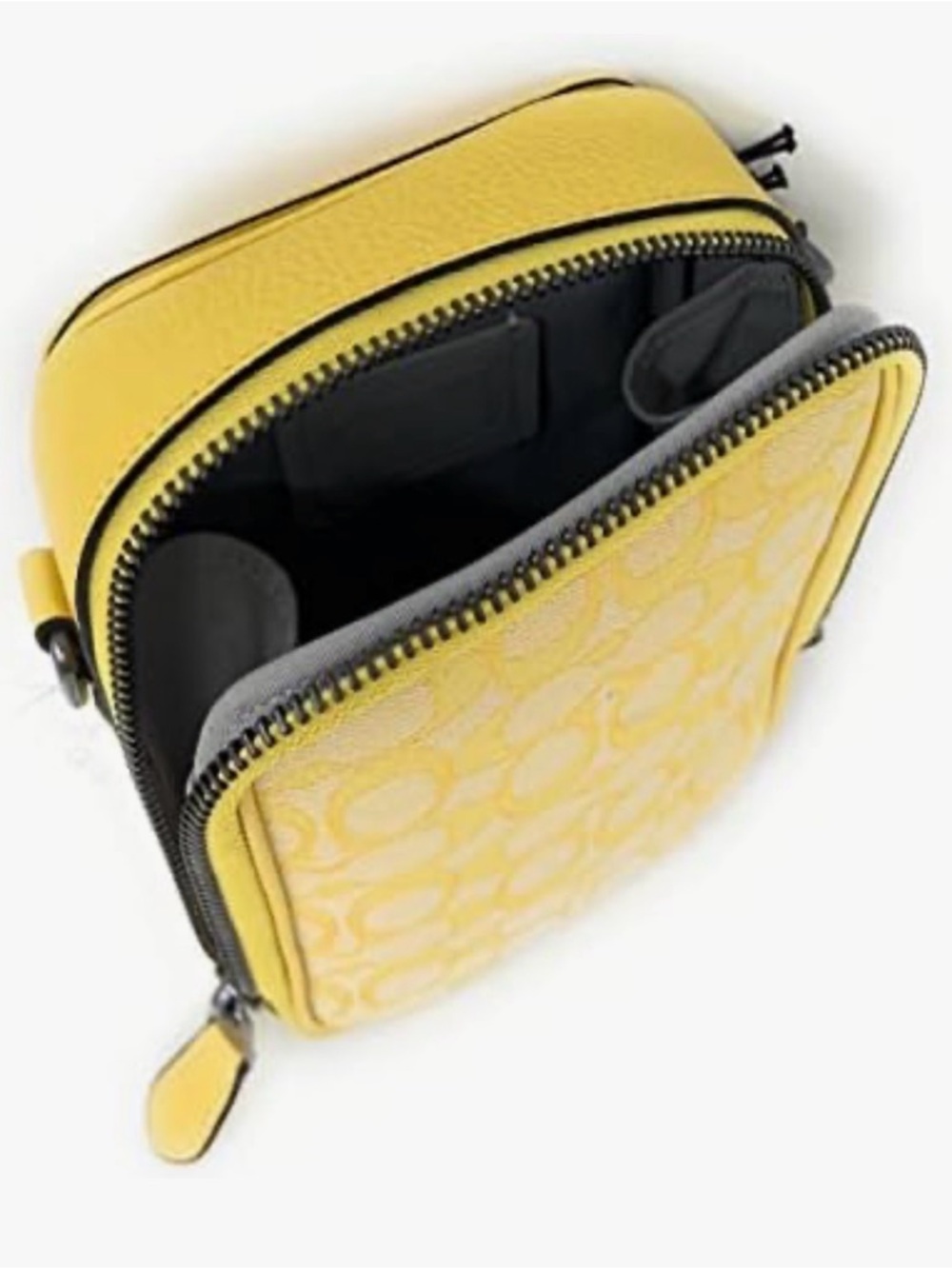 Coach Straton Yellow Signature Crossbody Pouch Crossbody UNISEX - Picture 9 of 11